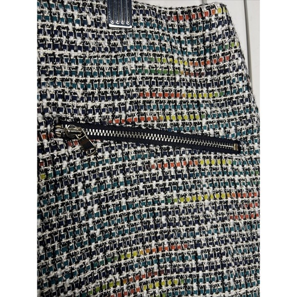LOFT Tweed Zipper Detail A-Line Skirt Size 10 - Picture 2 of 8